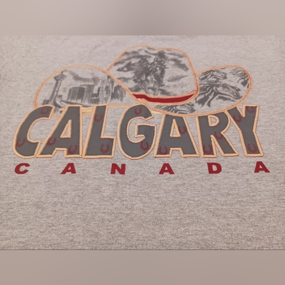 Vintage 2000s RP Calgary Canada Stampede Style T-Shirt in Charcoal Grey 》Size: S - Picture 1 of 4